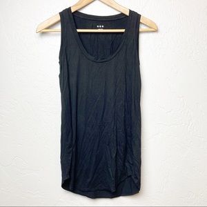 Three Dots Womens Black Sleeveless Muscle Tank Top Shirt XS